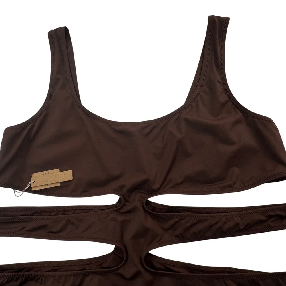 SKIMS‎ Swim Tank Monokini Cocoa 4X